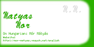matyas mor business card